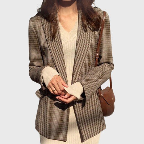 Vintage Korean Plaid Jacket