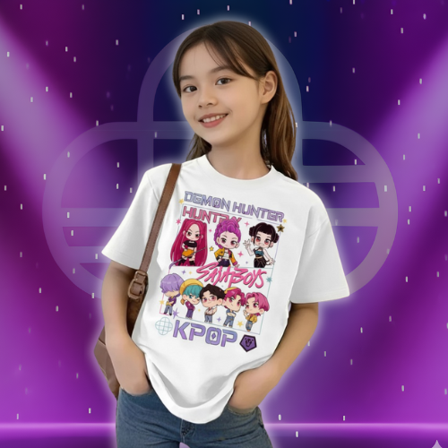 KPop Demon Hunters White Shirt for Kids
