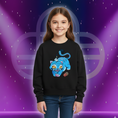 Derpy Tiger Demon Hunters Huntrix Kids Sweatshirt
