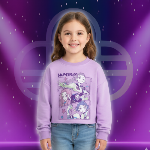 KPop Huntrix Cropped Sweater for Girls