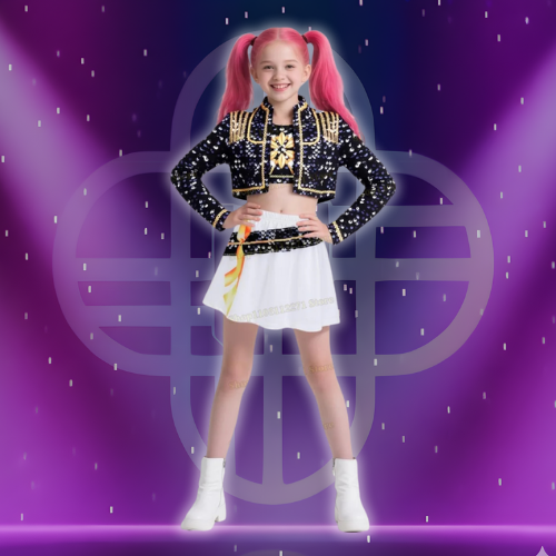 Kids KPop Huntrix Mira Outfit Cosplay