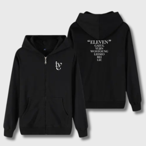 Black KPOP Hoodie - IVE Group