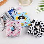 3 Inch Kpop Photo Album Notebook Cover Mini Binder Photocards Storage Collect Hollow Cherry Print Photocard Holder Stationary