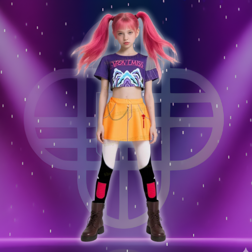 Kids KPop Huntrix Mira Outfit Cosplay