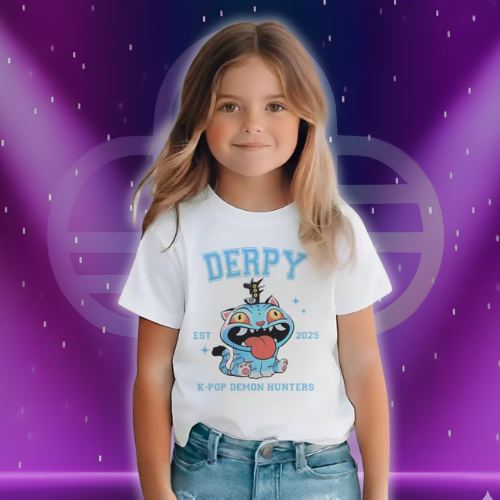 Derpy Tiger Demon Hunters Kawaii Shirt for Girls