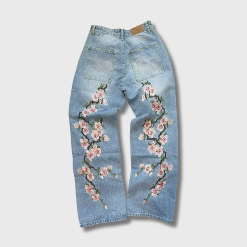 Cherry Blossom Y2K Jean