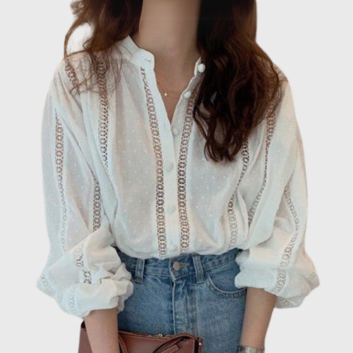 Korean Broderie Blouse