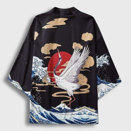 Kimono Cardigan Crane