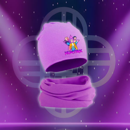 KPop Demon Hunters Kids Kawaii Hat Scarf Sets