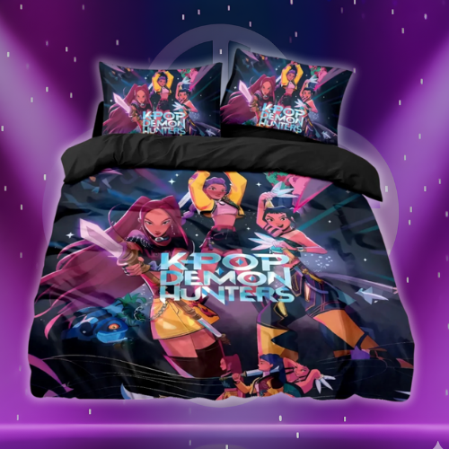 Kpop Demon Hunters Duvet Cover Pillowcase