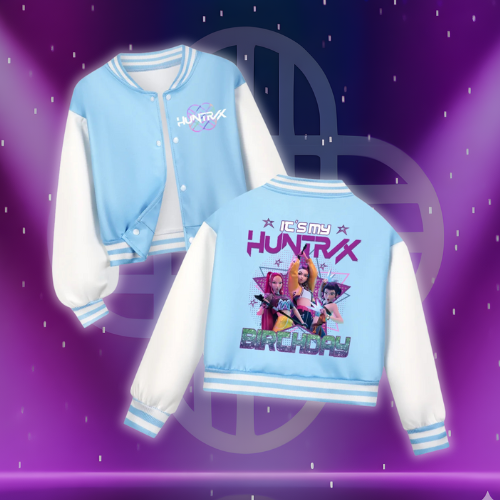 Demon Hunters Huntrix Baseball Jacket for Kids