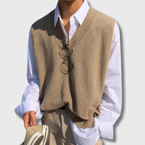 Korean Men's V-Neck Pullover