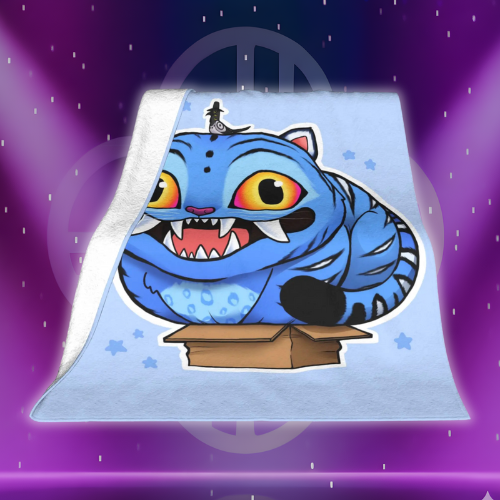 Derpy Tiger Demon Hunters Plush Blanket