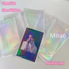 5pcs /lot Korea Kpop Photocards Protector Storage Bag Transparent Sleeves Card Holder With Chain School Korean Stationery