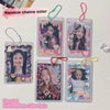 5pcs /lot Korea Kpop Photocards Protector Storage Bag Transparent Sleeves Card Holder With Chain School Korean Stationery