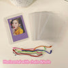 5pcs /lot Korea Kpop Photocards Protector Storage Bag Transparent Sleeves Card Holder With Chain School Korean Stationery