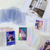 5pcs /lot Korea Kpop Photocards Protector Storage Bag Transparent Sleeves Card Holder With Chain School Korean Stationery