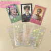 5pcs /lot Korea Kpop Photocards Protector Storage Bag Transparent Sleeves Card Holder With Chain School Korean Stationery