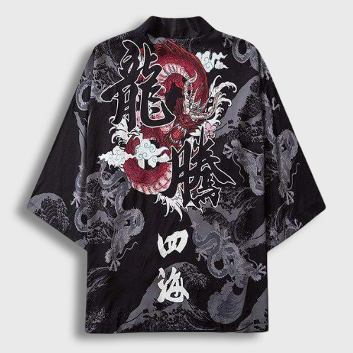 Kimono Streetwear Red Dragon