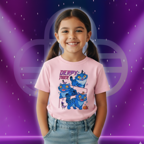 Derpy Tiger Demon Hunters Kids Shirt 