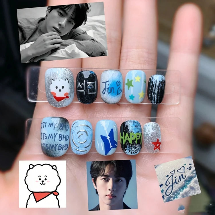 BTS Jin And RJ Press-On Nails