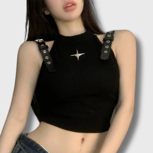 Black Korean Tank Top