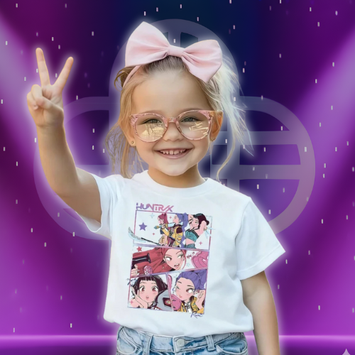 KPop Demon Hunters White Shirt for Kids