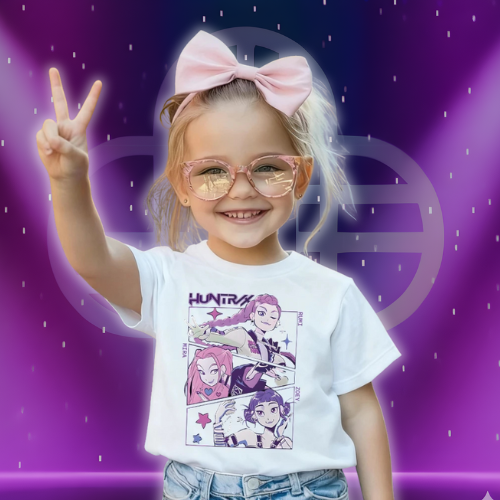 KPop Demon Hunters White Shirt for Kids