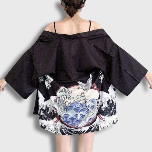 Japanese Large Cranes Kimono