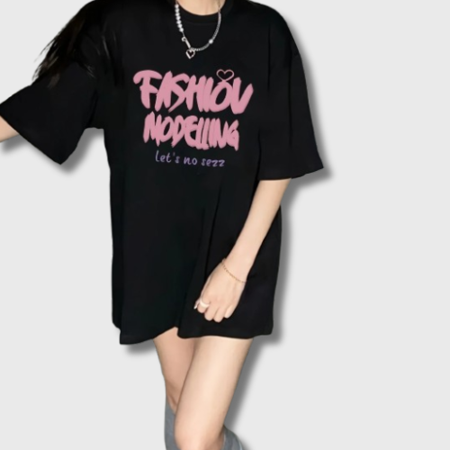 Black Oversized Korean T-shirt