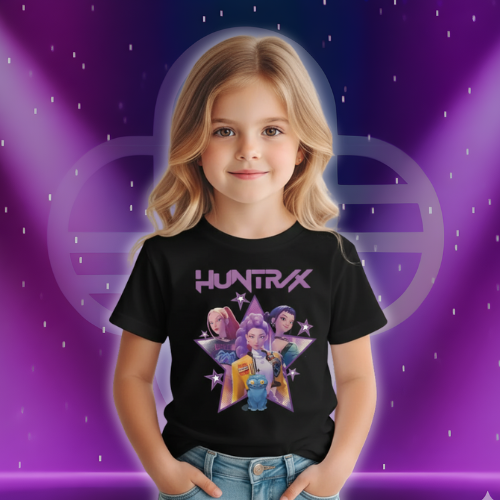 Demon Hunters Huntrix Black Shirt for Kids