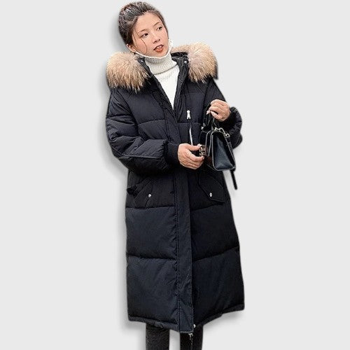 Women's Down Jacket with Fur Collar