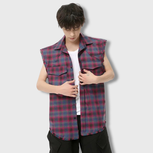 Korean Plaid Tank Top
