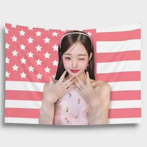 KPOP IVE Poster American Flag