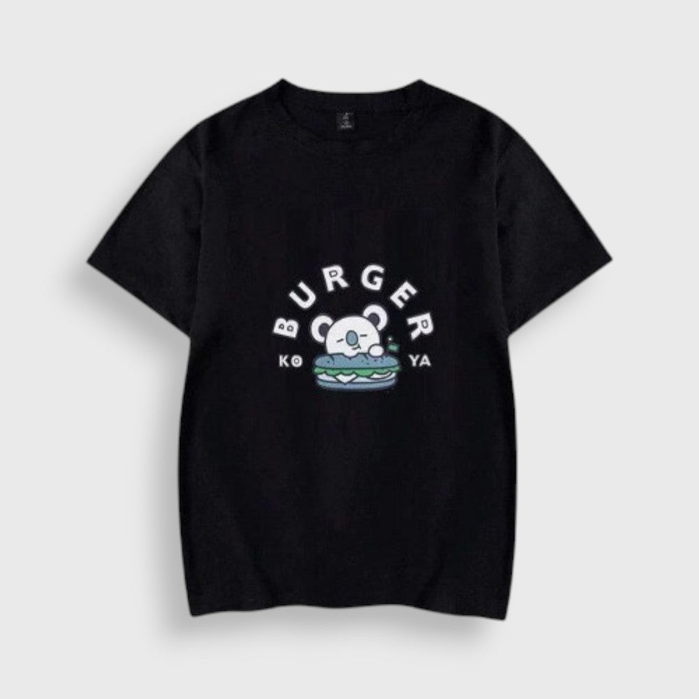 BT21 Koya Black Burger T-Shirt