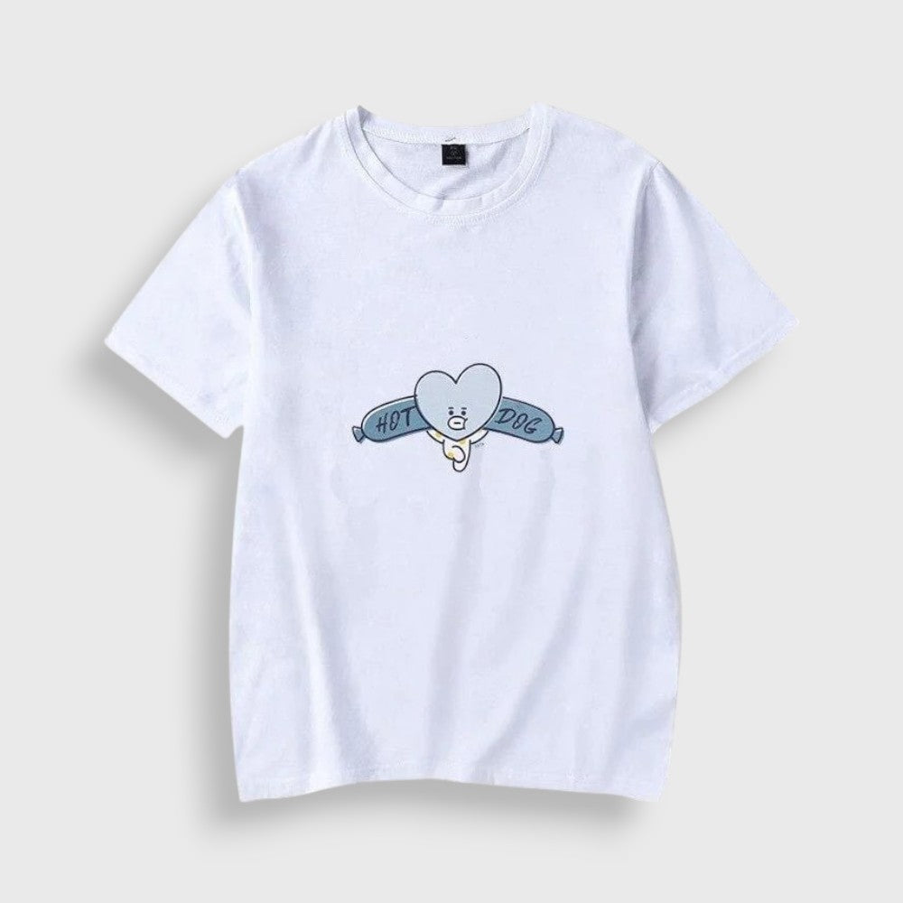 BT21 Tata White T-Shirt - Hot Dog