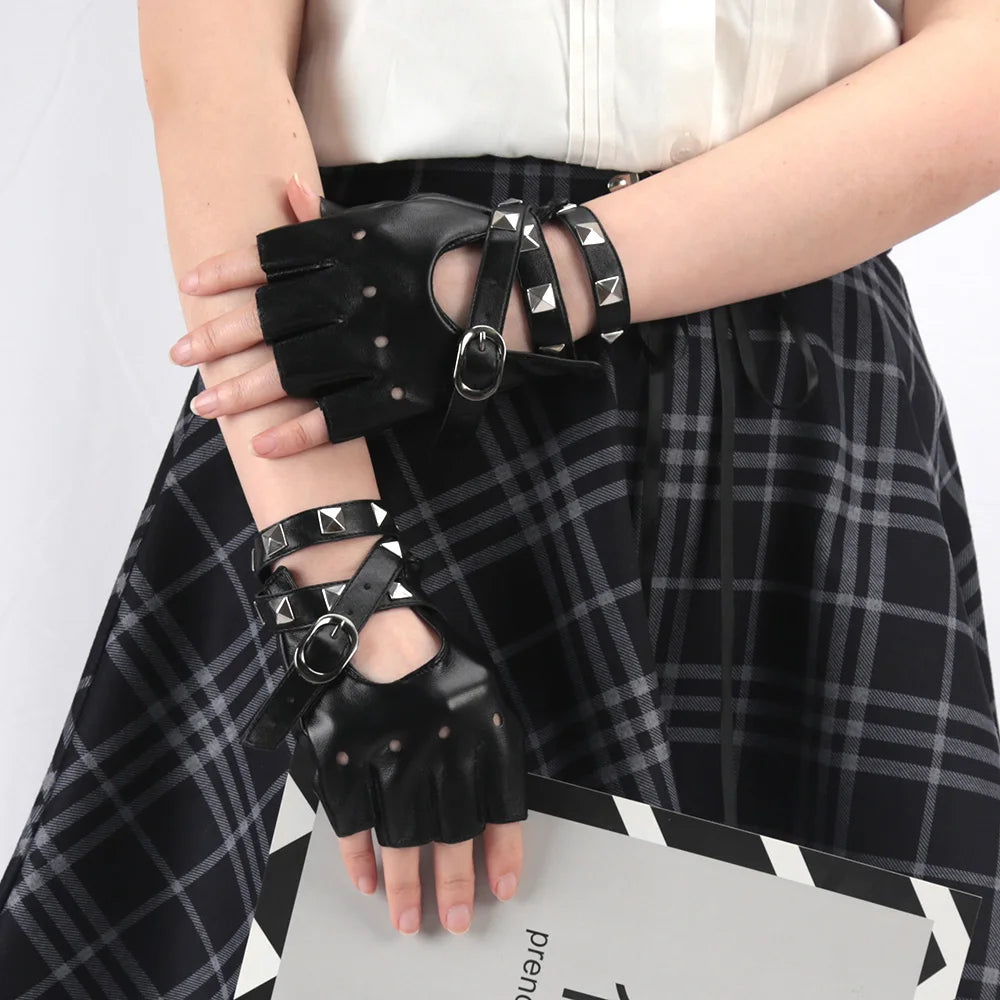 KPOP Style Leather Gloves