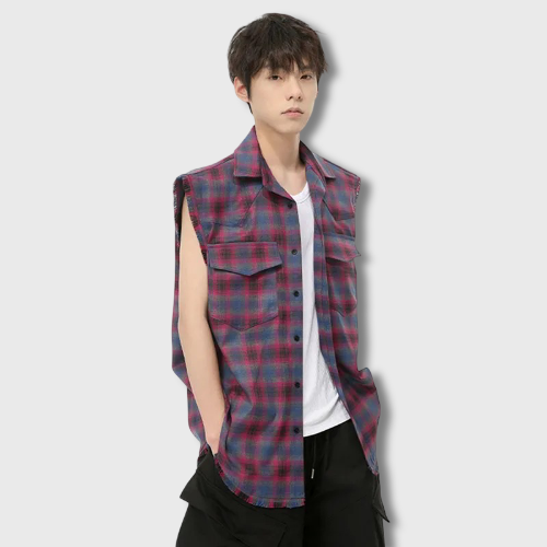 Korean Plaid Tank Top
