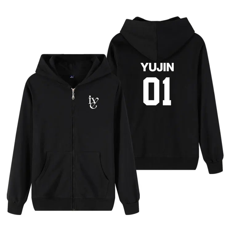 Black KPOP Hoodie - IVE Group