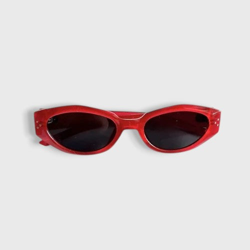 Lunettes de Soleil Ovales Rouge | Felix Stray Kids