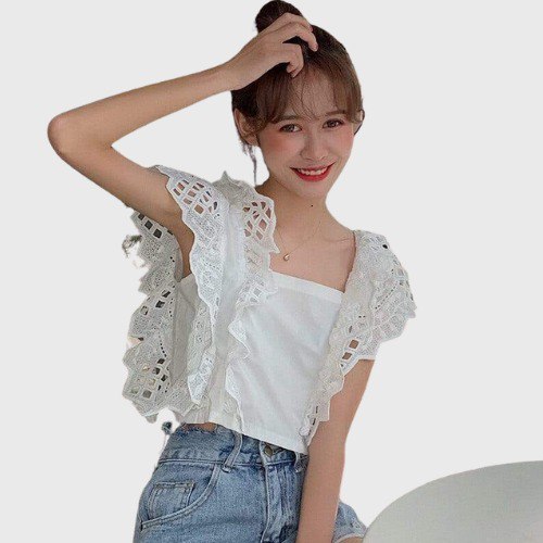 Blouse Korean Top Backless