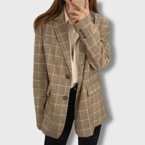 Korean plaid blazer