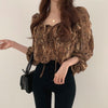 Blouse Coreenne Sexy Marron