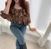 Blouse Coreenne Sexy Marron