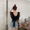 Blouse Korean Top Backless