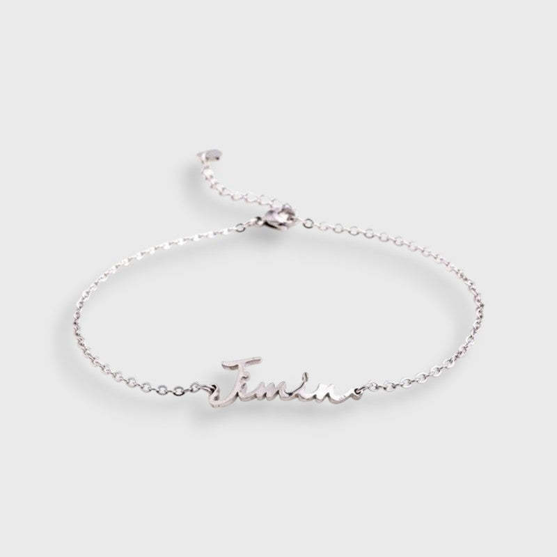 Silver adjustable bracelet BTS