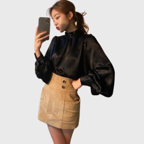 Korean Satin Blouse