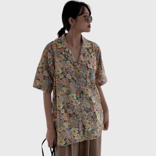 Korean Floral Blouse