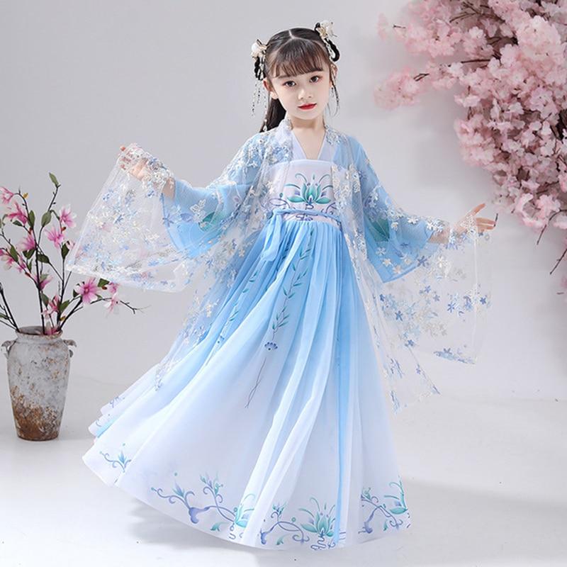 Hanbok Enfant Bleu Ciel