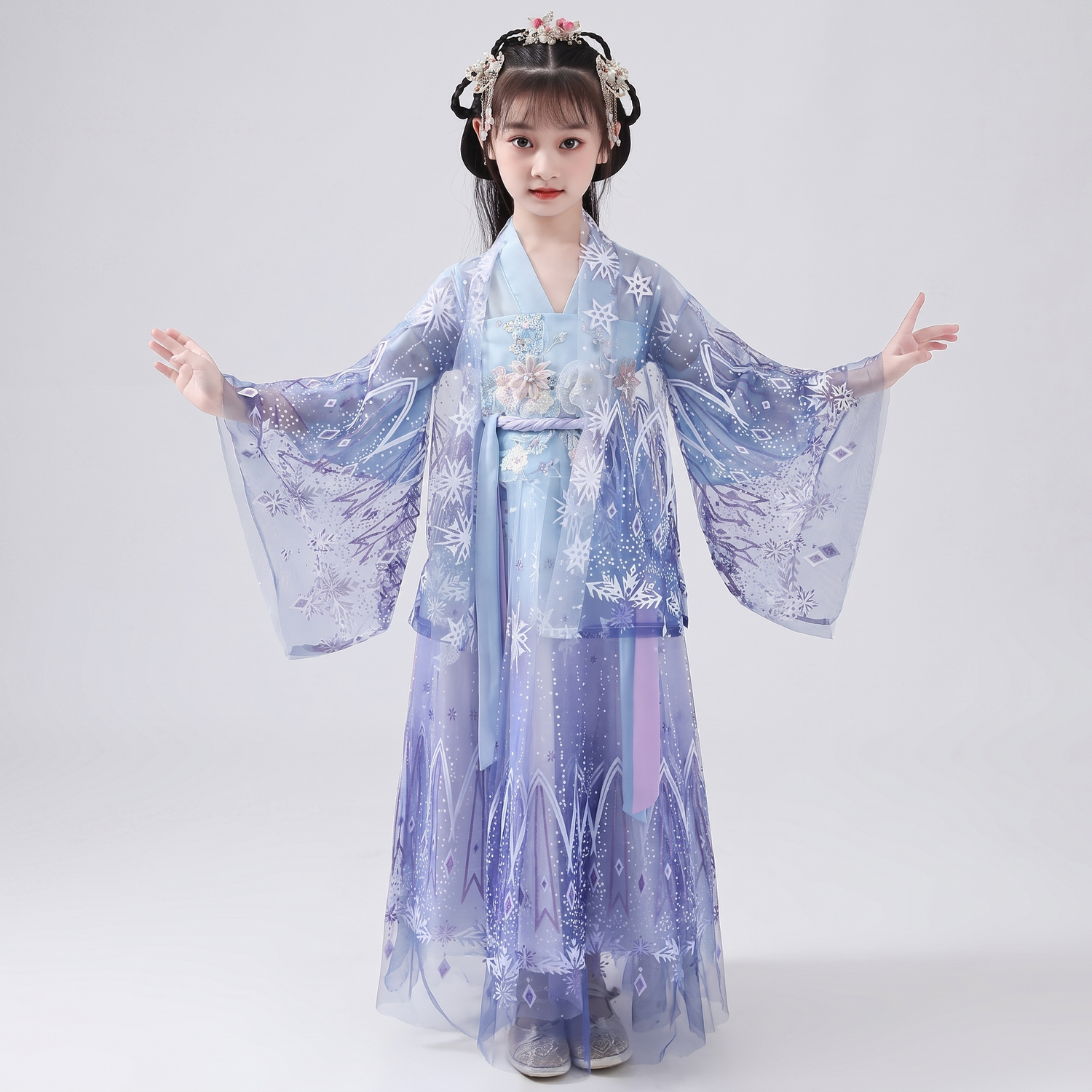 Blue Hanfu Dress for Girls